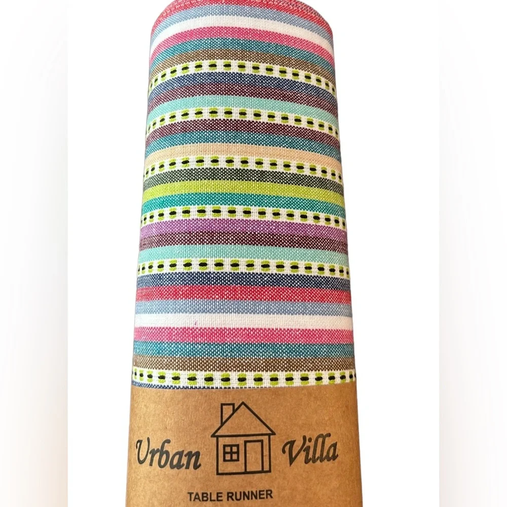 Table Runner 100% Cotton Multicolored NWT